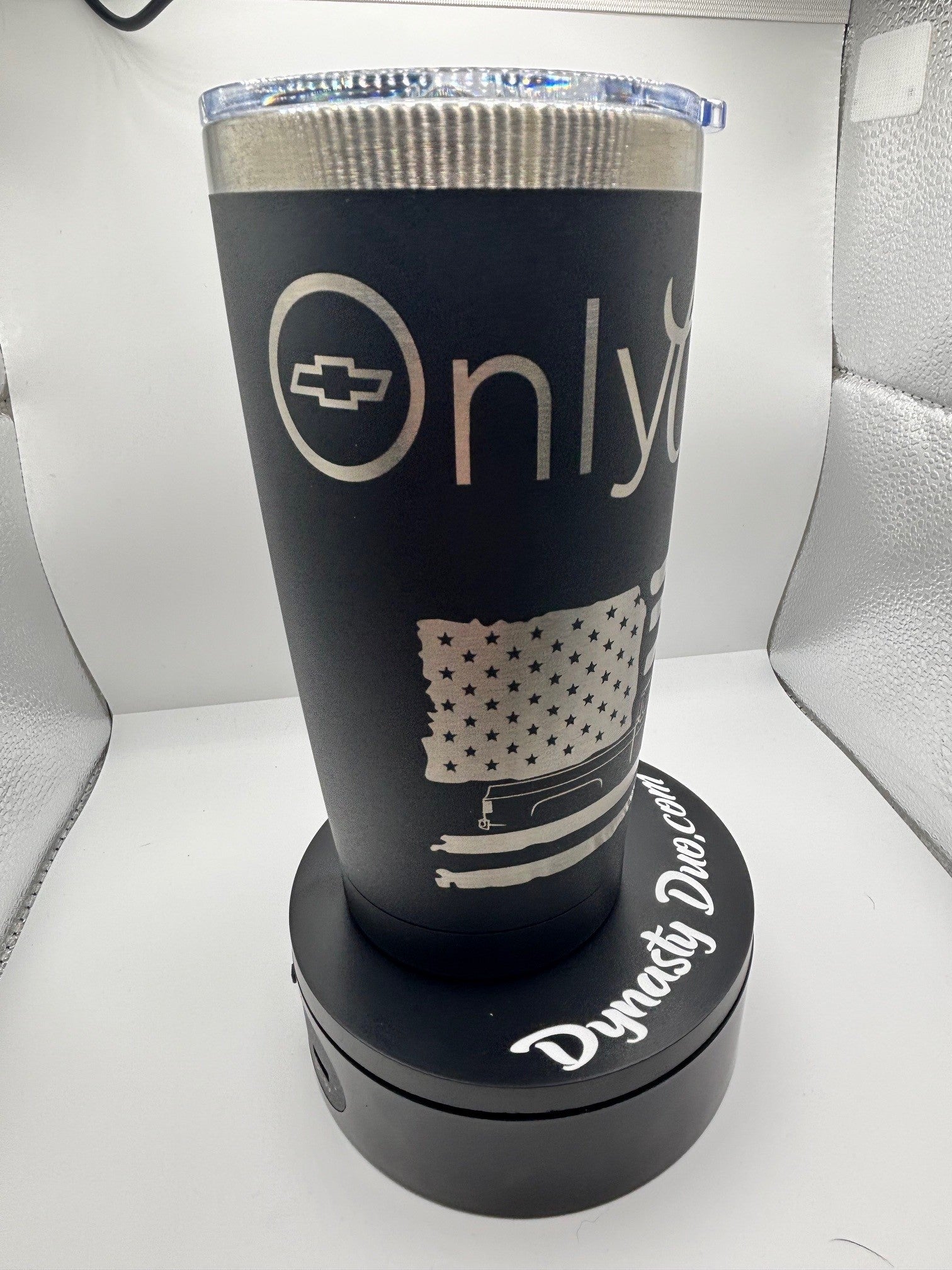 Only Chevy With Flag Featuring A Square Body 20oz Tumbler